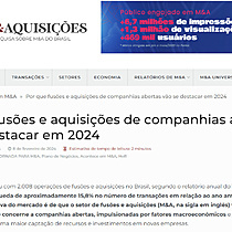 Por que fuses e aquisies de companhias abertas vo se destacar em 2024